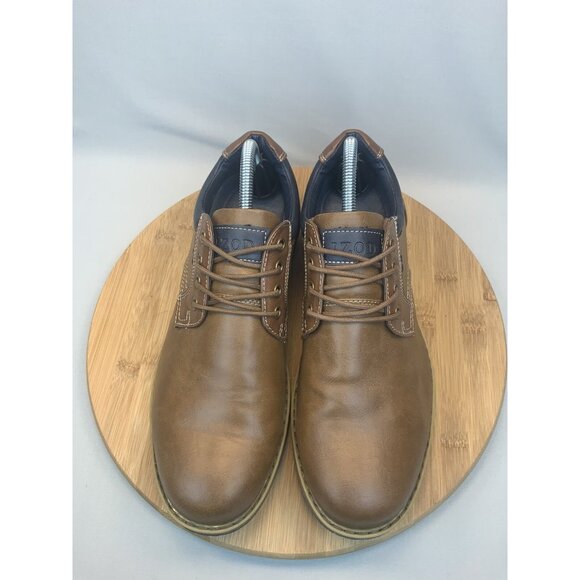 Izod Oxford 9.5M Men's Cal Brown Lace Up Memory Foam - Picture 2 of 7